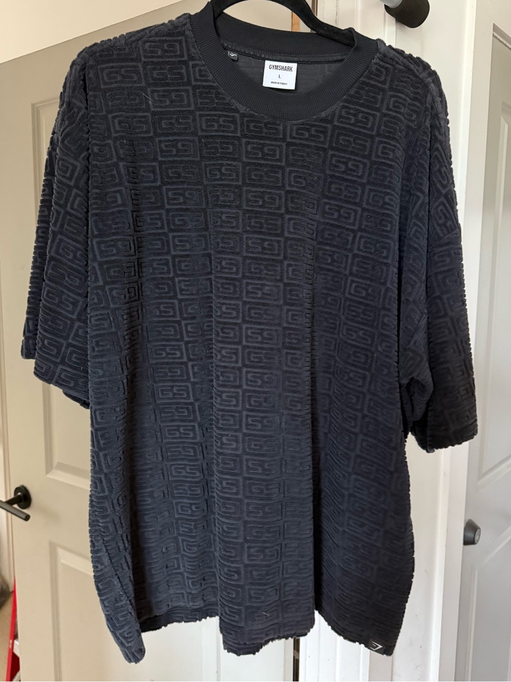 Gymshark Black Textured Logo Knit Tee